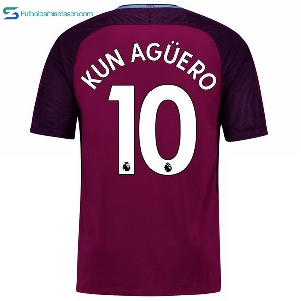 Camiseta Manchester City 2ª Kun Aguero 2017/18